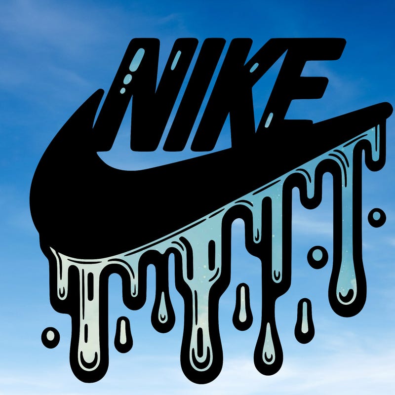 dripping nike logo