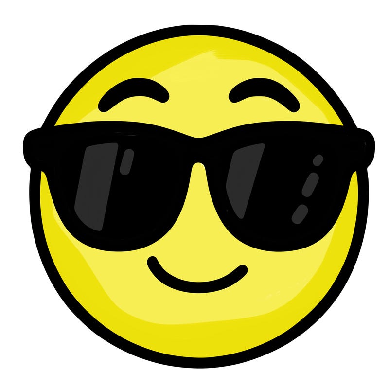 emoji with sunglasses