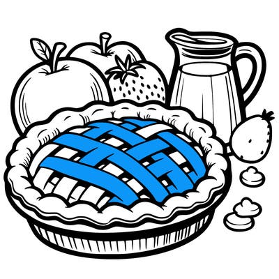 a pie of food