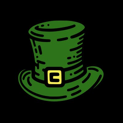 st patrick hat with thin lines