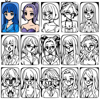 girls that look diffrent anime