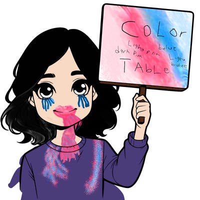 realistic girl holding up a sign