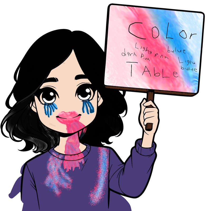 realistic girl holding up a sign