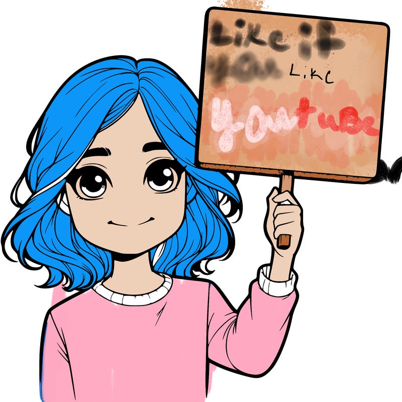 realistic girl holding up a sign