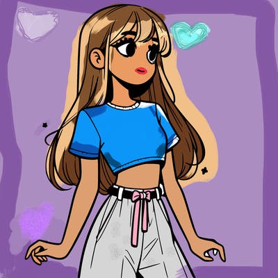 girl in a cute crop top