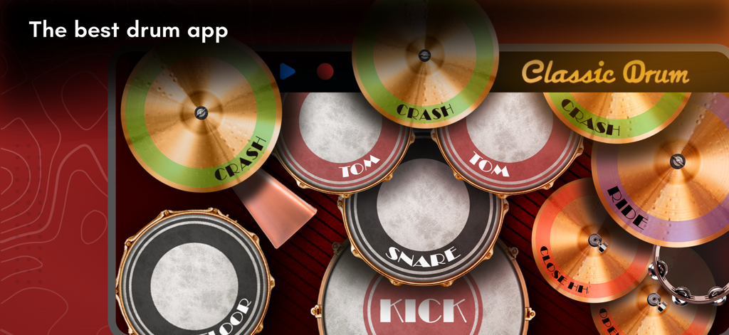 Classic Drum: electronic drums - A realistic virtual drum kit interface for mobile phones and tablets