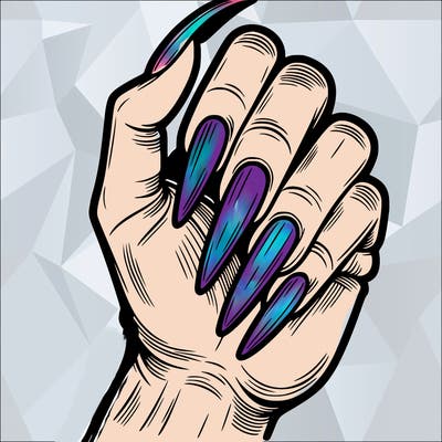 hand with long nails