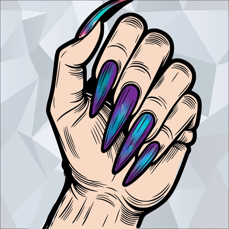 hand with long nails