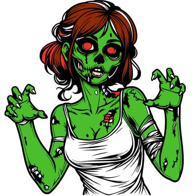 realistic zombie girl