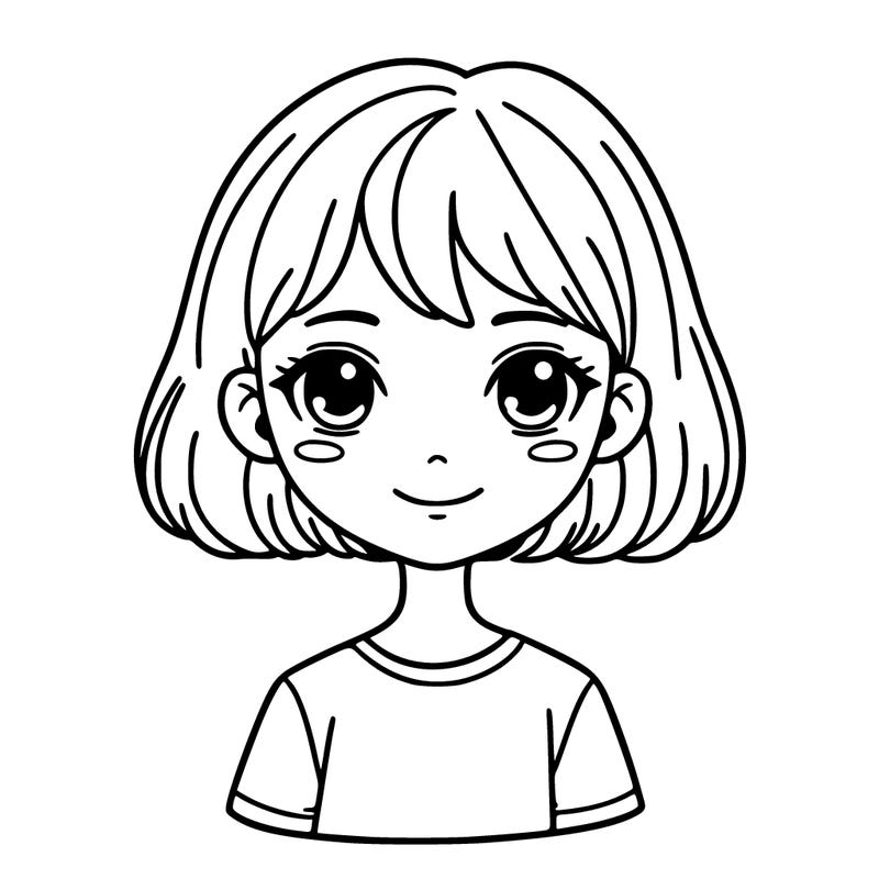 girl with short hair