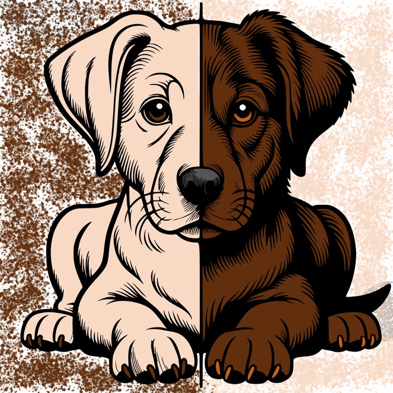 realistic dog split picture