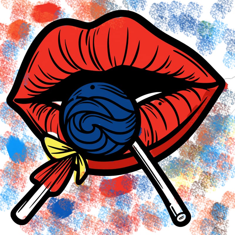 lips with lollipop