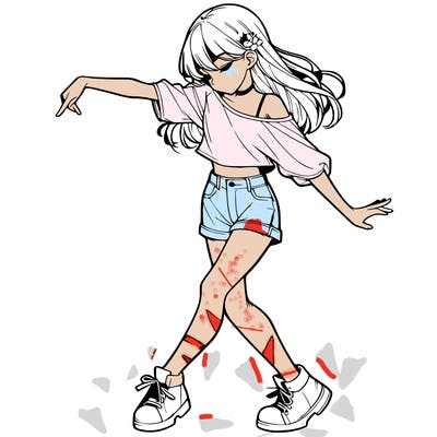 realistic girl danceing