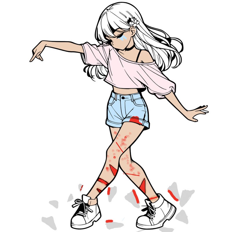 realistic girl danceing