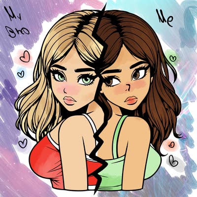 realistic girl split