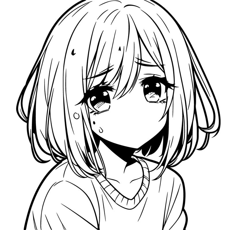 sad 14 year old manga girl