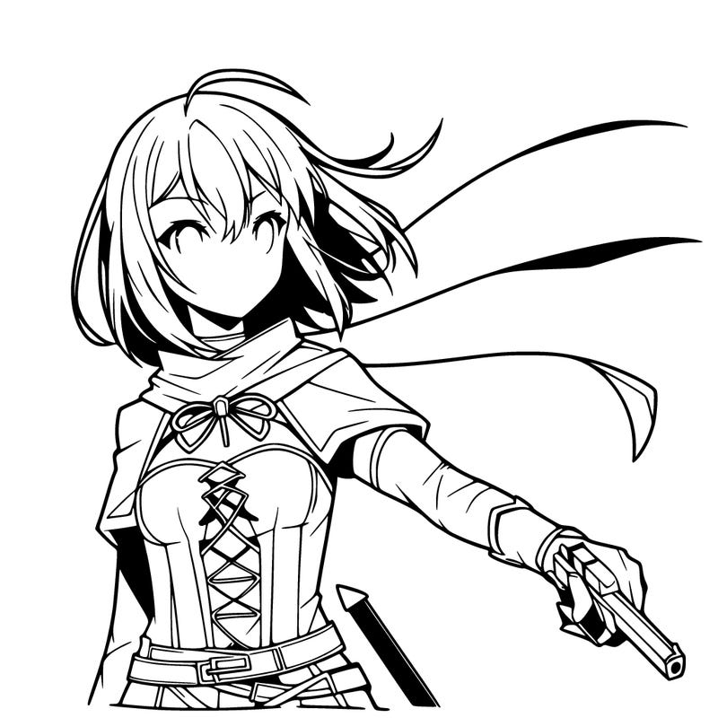 female anime assassin