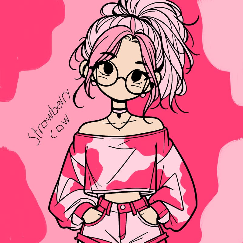 girl with a messy ponytail glasses a baggy crop top and jean shorts