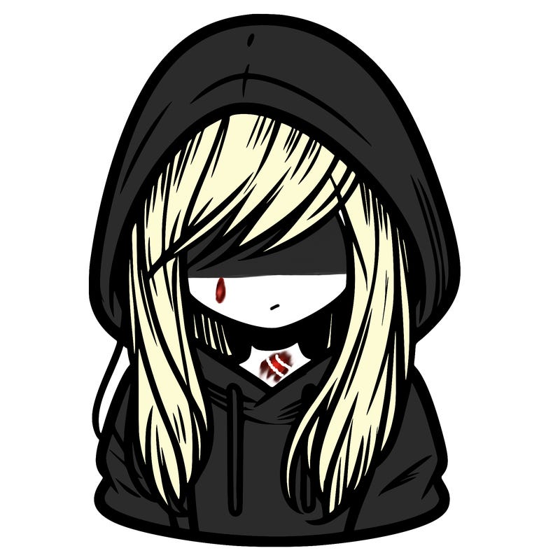 girl with hair covering her face and wearing a hoodie