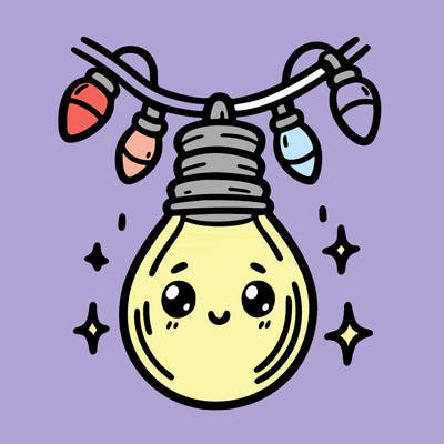 small bulb of a garland