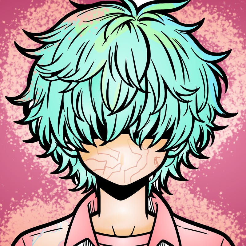 manga boy fluffy hair covering his eyes