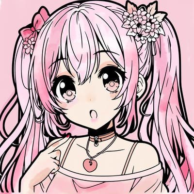 pretty anime girl
