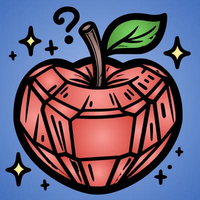 very shiny crystal apple