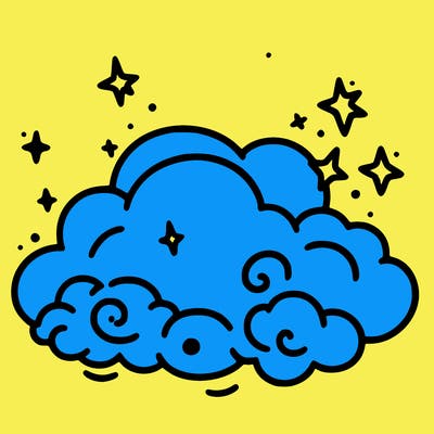 pink starry cloud sky