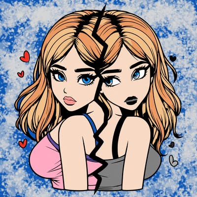 realistic girl split