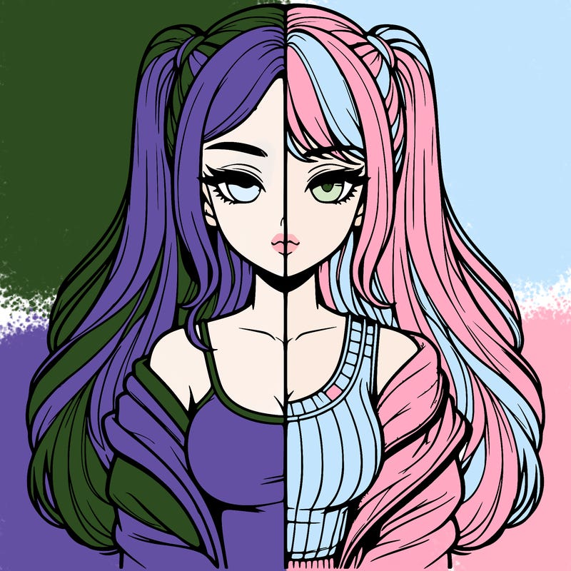 realistic girl split