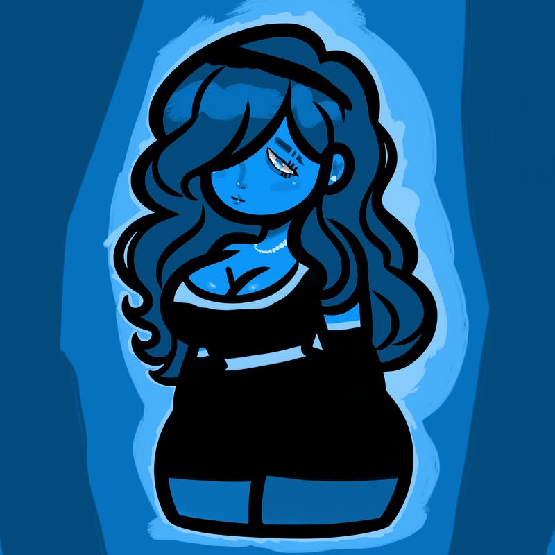 curvy woman with hair