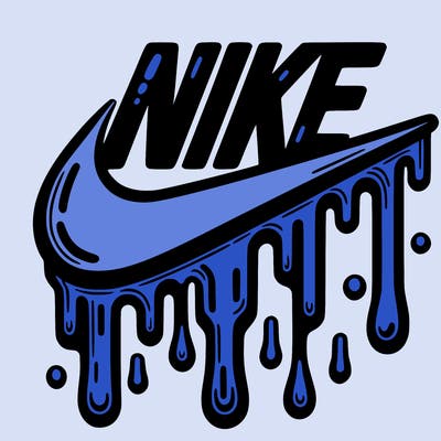 dripping nike logo
