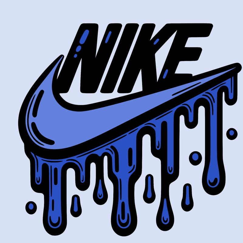 dripping nike logo