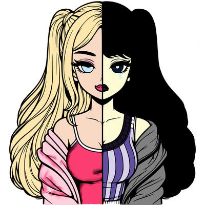 realistic girl split