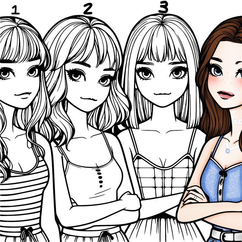 four realistic girls