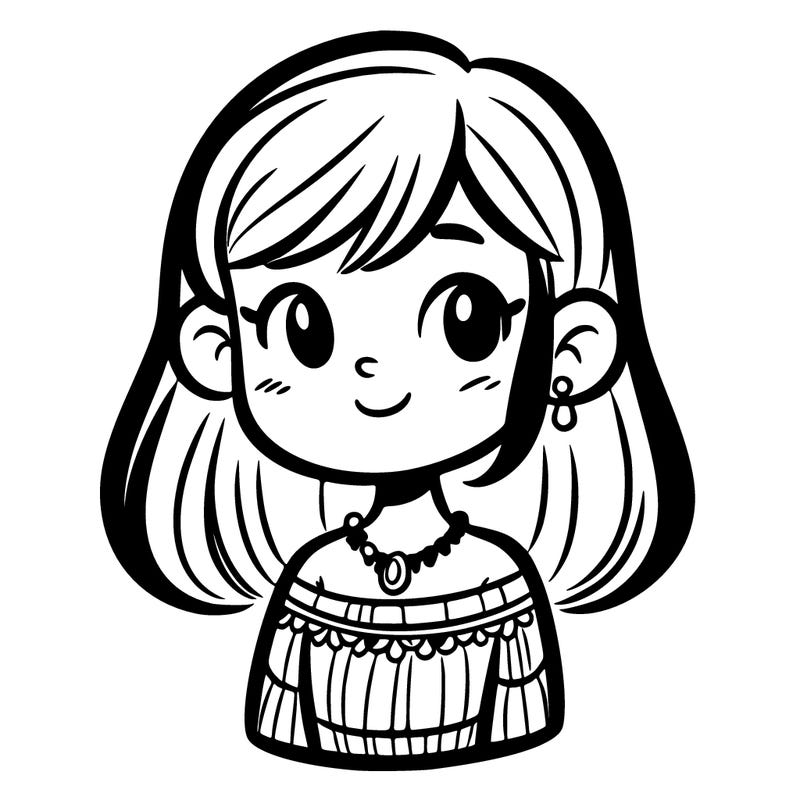 a girl with a necklace