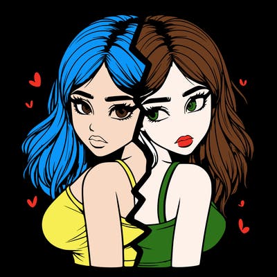 realistic girl split