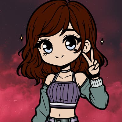 cute girl with crop top