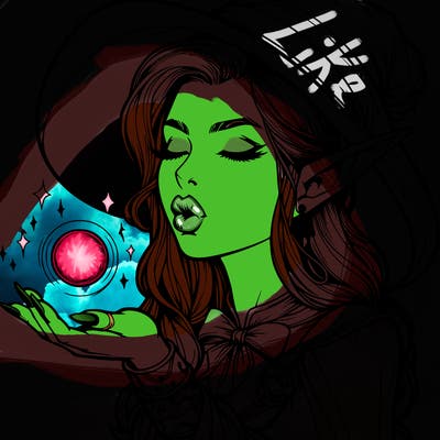 realistic elf casting a spell with lips