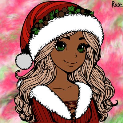 realistic christmas  girl