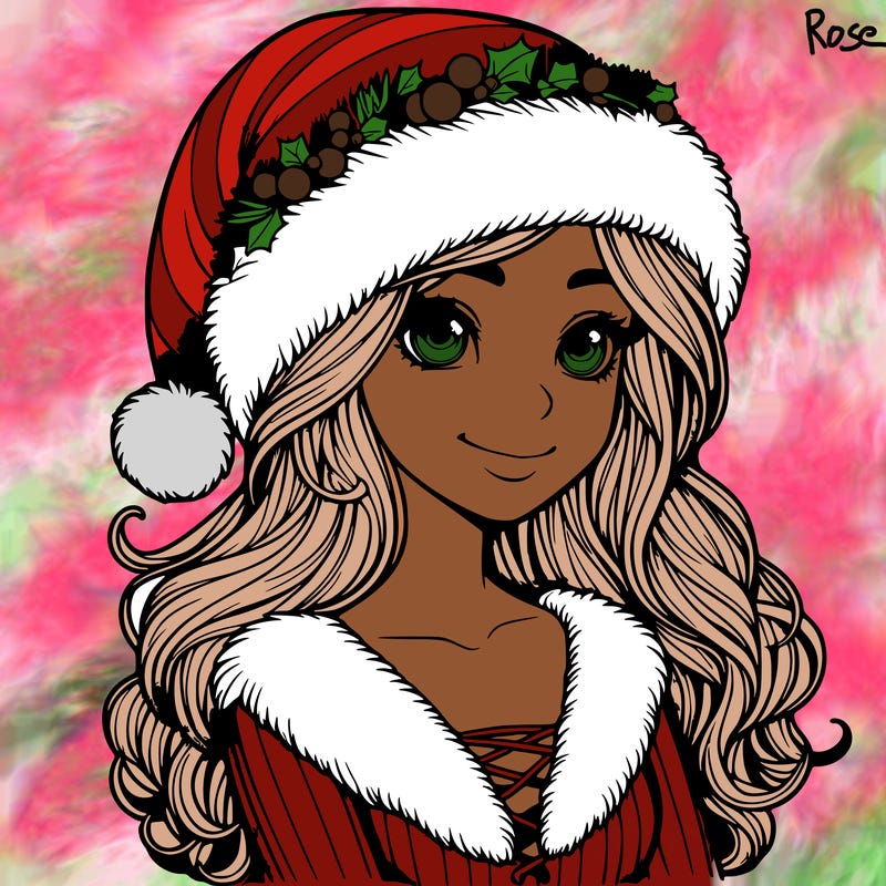 realistic christmas  girl