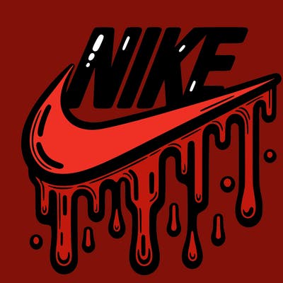 dripping nike logo