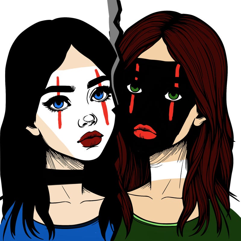 realistic girl split