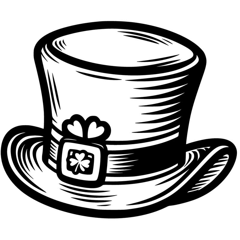 st patrick´s hat  for coloring kids