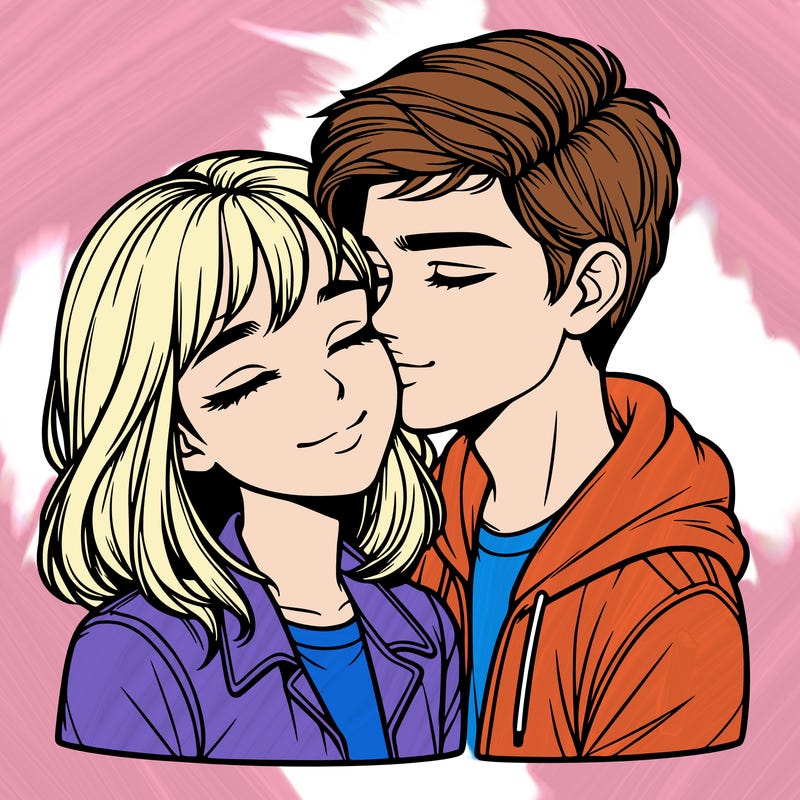 realistic girl and boy  love