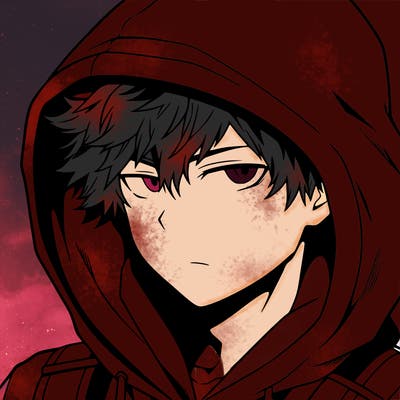 anime guy in hoodie