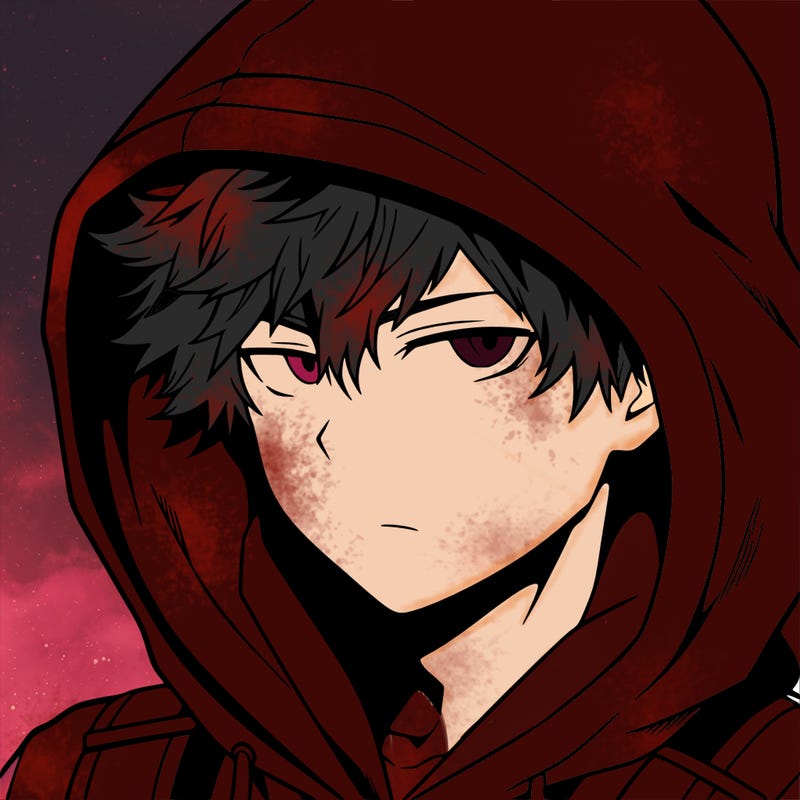 anime guy in hoodie