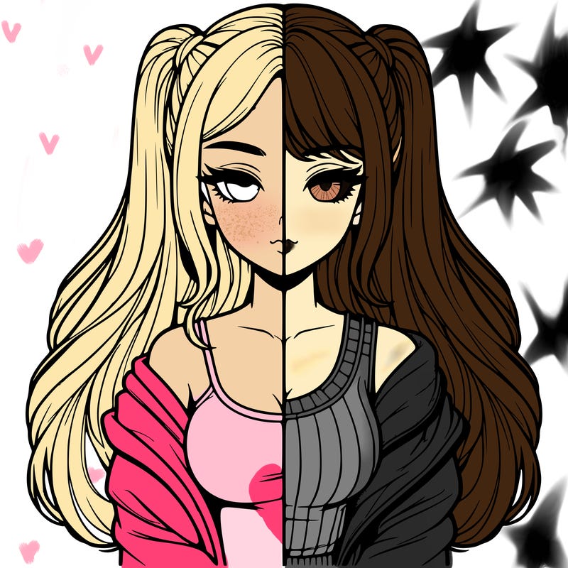 realistic girl split