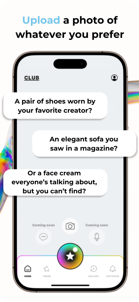 LOOKALIKE mobile app interface showing visual search capabilities for fashion and home decor