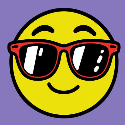 emoji with sunglasses